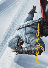 Altair Ibn-La'Ahad Art Card (Gold-Stamped Signature) -  (Borderless) (ASACR-015) - Assassin's Creed Art Series