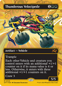 Thunderous Velocipede -  (Borderless) Foil (DFT-529) - Aetherdrift