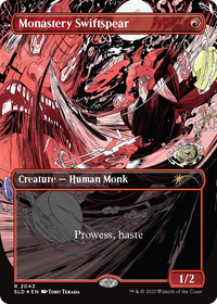 Monastery Swiftspear -  (Borderless) Foil (SLD-2043) - Secret Lair Drop
