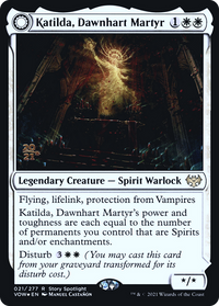 Katilda, Dawnhart Martyr // Katilda's Rising Dawn [Innistrad: Crimson Vow Prerelease Promos]