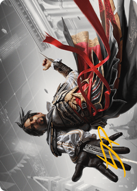 Ezio Auditore da Firenze Art Card (Gold-Stamped Signature) -  (Borderless) (ASACR-013) - Assassin's Creed Art Series