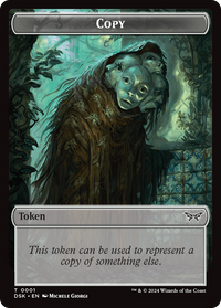 Copy Token -  (DSK-001) - Duskmourn: House of Horror Tokens