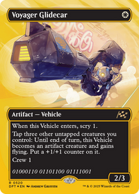 Voyager Glidecar -  (Borderless) Foil (DFT-520) - Aetherdrift