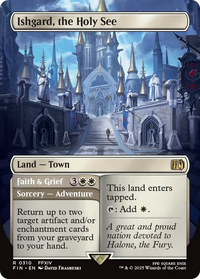 Ishgard, the Holy See // Faith & Grief -  (Borderless) Foil (FIN-310) - FINAL FANTASY