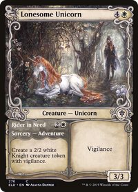 Lonesome Unicorn // Rider in Need (Showcase) [Throne of Eldraine]
