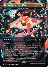 Drown in the Loch (SLD-1790) - Secret Lair Drop / Beholder's Fear Ray (Borderless) Foil