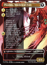 Joshua, Phoenix's Dominant // Phoenix, Warden of Fire -  (Borderless) Surge Foil (FIN-542) - FINAL FANTASY