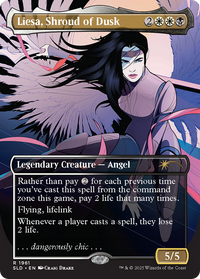 Liesa, Shroud of Dusk -  (Borderless) Foil (SLD-1961) - Secret Lair Drop