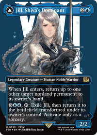 Jill, Shiva's Dominant // Shiva, Warden of Ice - : (enchantment) (Borderless) Foil (FIN-523) - FINAL FANTASY