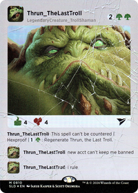 Thrun, the Last Troll (SLD-810) - Secret Lair Drop (Borderless) Foil