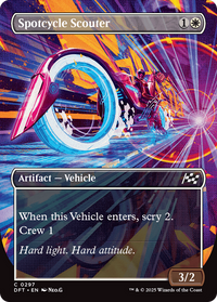 Spotcycle Scouter -  (Borderless) Foil (DFT-297) - Aetherdrift