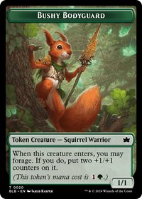 Bushy Bodyguard -  Foil (BLB-020) - Bloomburrow Tokens