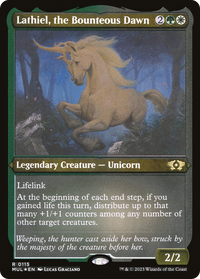 Lathiel, the Bounteous Dawn (Foil Etched) -  Foil (MUL-115) - Multiverse Legends