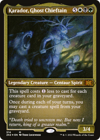 Karador, Ghost Chieftain (Foil Etched) -  Foil (2X2-514) - Double Masters 2022