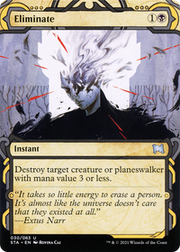 Eliminate (STA-030) - Strixhaven Mystical Archive: (Showcase) (Borderless) Etched Foil