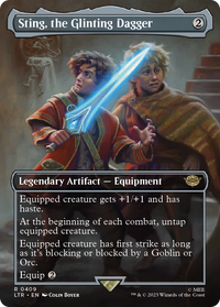 Sting, the Glinting Dagger (Borderless Alternate Art) [The Lord of the Rings: Tales of Middle-Earth]