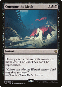 Consume the Meek [Duel Decks: Zendikar vs. Eldrazi]