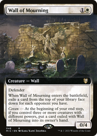 Wall of Mourning (Extended Art) [Innistrad: Midnight Hunt Commander]