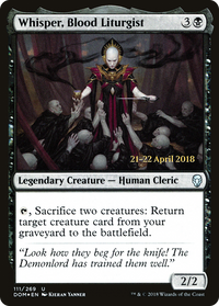 Whisper, Blood Liturgist [Dominaria Prerelease Promos]