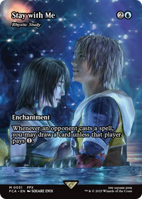 Stay with Me - Rhystic Study (Showcase) -  / Stay with Me (Borderless) (FCA-031) - FINAL FANTASY: Through the Ages
