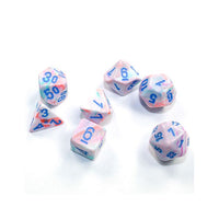 Chessex Mini-Polyhedral Set Festive Pop Art with Blue