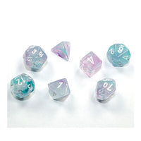 Chessex Mini-Polyhedral Set Nebula Wisteria with White