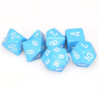 Chessex Polyhedral 7-Set Opaque Light Blue with White