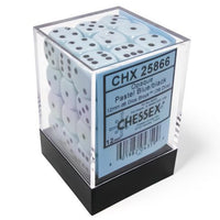 Chessex 12mm Dice Cube Opaque Pastel Blue/black (36 dice)