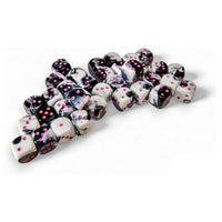 Chessex 12mm Dice Cube Gemini Black-White/pink (36 dice)