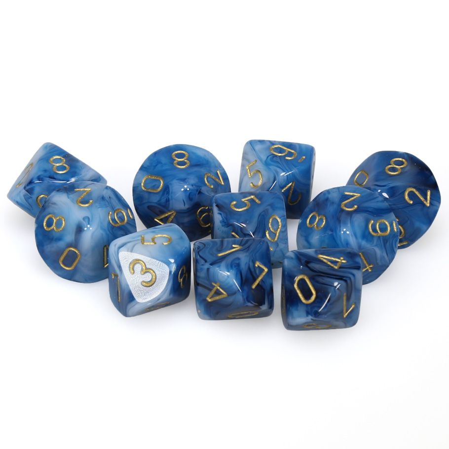 d10 Clamshell Phantom Teal with Gold