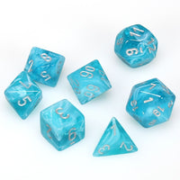 Chessex Polyhedral 7-Set Cirrus Aqua with Silver