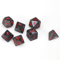 Chessex Polyhedral Set Velvet Black with Red