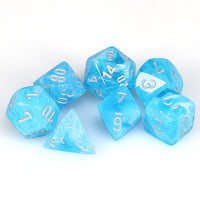 Chessex Polyhedral Set Luminary Sky with Silver