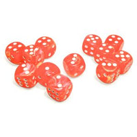 Chessex 16mm Dice Cube Festive Luminary Dahlia/white (12 dice)