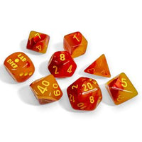 Chessex Lab Tube Polyhedral Set Gemini Luminary Red/yellow