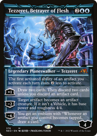 Tezzeret, Betrayer of Flesh (Showcase Soft Glow) [Kamigawa: Neon Dynasty]