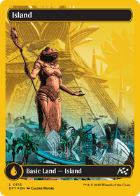 Island - : (Full Art) Foil (DFT-513) - Aetherdrift