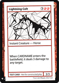 Lightning Colt [Mystery Booster Playtest Cards]