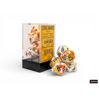 Chessex: 7-Die Set Brush: Sunrise/Black