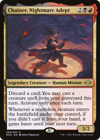 Chainer, Nightmare Adept (MH2-289) - Modern Horizons 2 Etched Foil