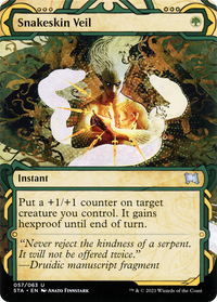 Snakeskin Veil (STA-057) - Strixhaven Mystical Archive: (Showcase) (Borderless) Etched Foil