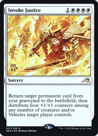 Invoke Justice [Kamigawa: Neon Dynasty Prerelease Promos]