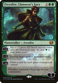 Freyalise, Llanowar's Fury (Oversized) [Commander 2014 Oversized]