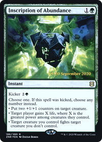 Inscription of Abundance [Zendikar Rising Prerelease Promos]
