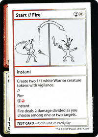 Start // Fire (2021 Edition) [Mystery Booster Playtest Cards]