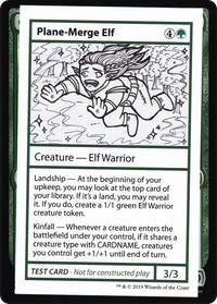 Plane-Merge Elf (2021 Edition) [Mystery Booster Playtest Cards]