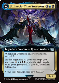 Ultimecia, Time Sorceress // Ultimecia, Omnipotent - : (Extended Art) Foil (FIN-513) - FINAL FANTASY