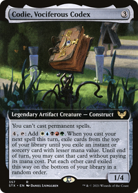 Codie, Vociferous Codex (Extended Art) [Strixhaven: School of Mages]