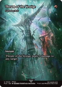 Thrum of the Vestige - Lightning Bolt (Showcase) -  / Thrum of the Vestige (Borderless) Foil (FCA-040) - FINAL FANTASY: Through the Ages