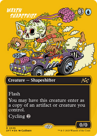 Waxen Shapethief -  (Borderless) Foil (DFT-535) - Aetherdrift